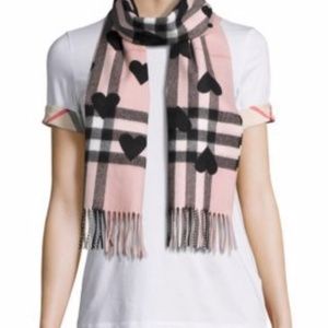 burberry heart scarf pink